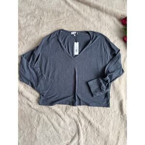Michael Stars Patty V-Neck Top Heather Size Large NWT